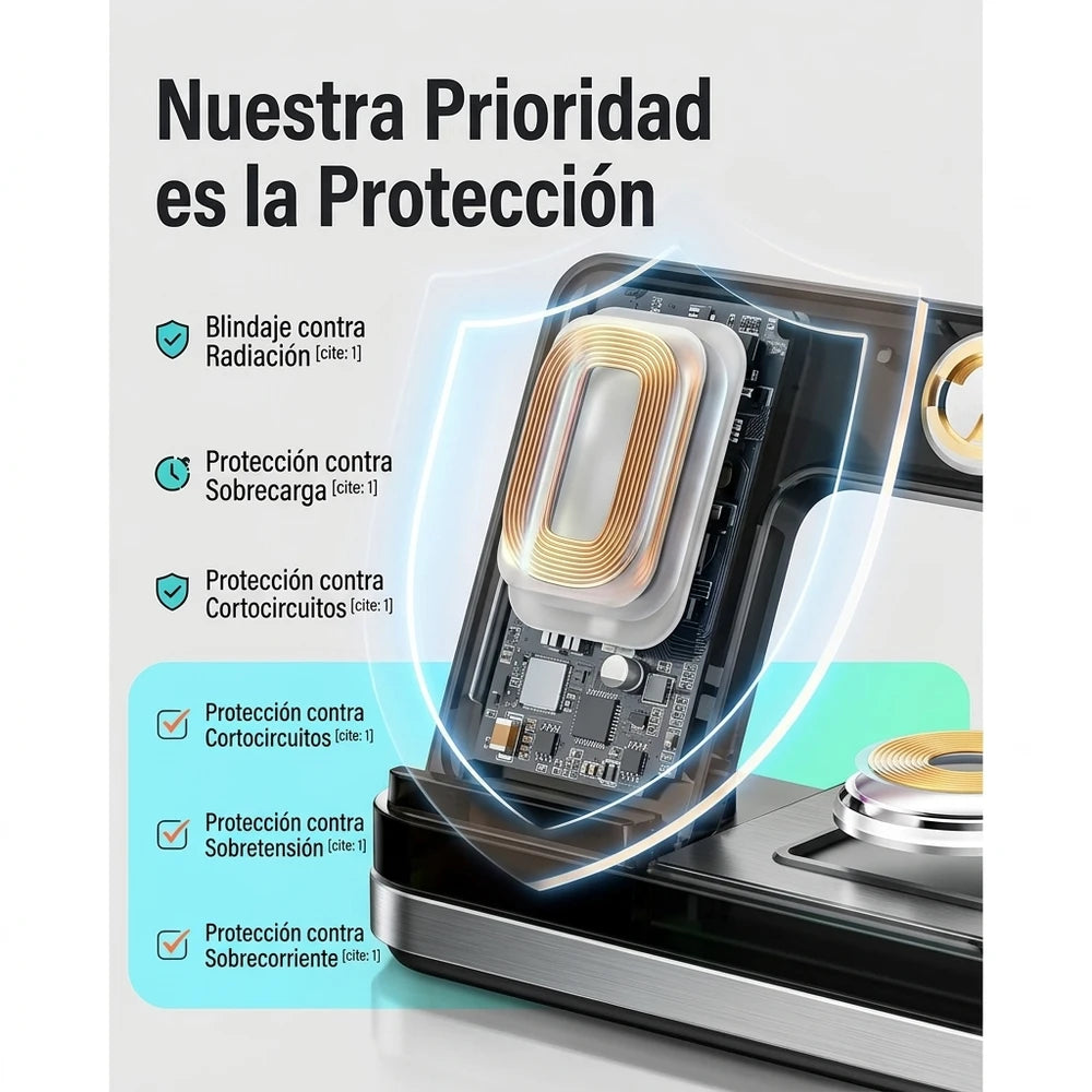Cargador Inalambrico Magnetico Plegable