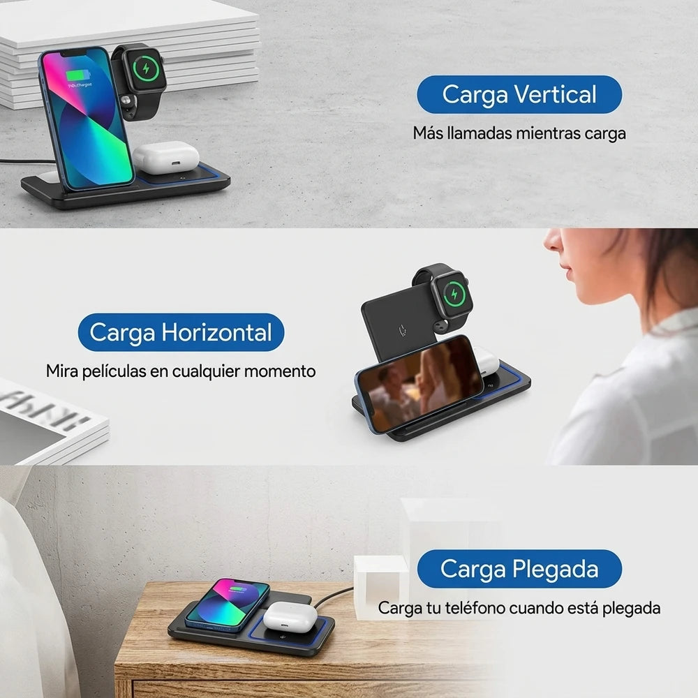Cargador Inalambrico Magnetico Plegable