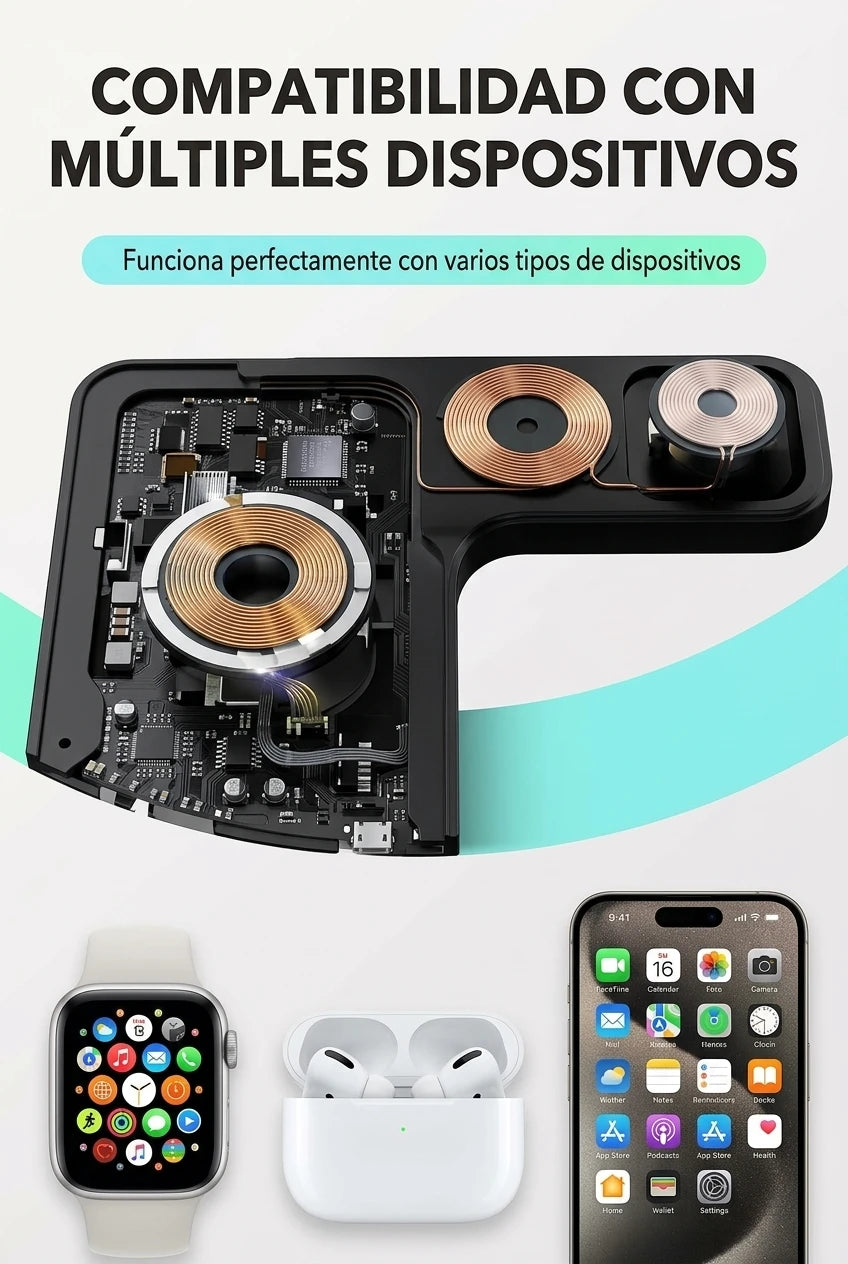 Cargador Inalambrico Magnetico Plegable