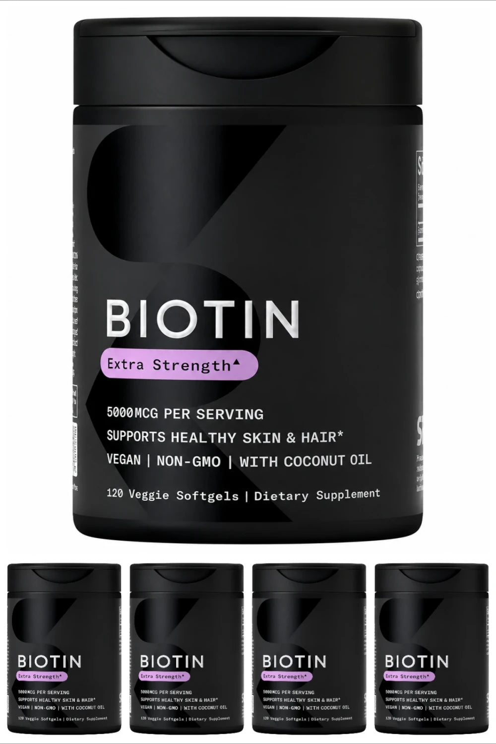 Biotin Softgels con Aceite de Coco