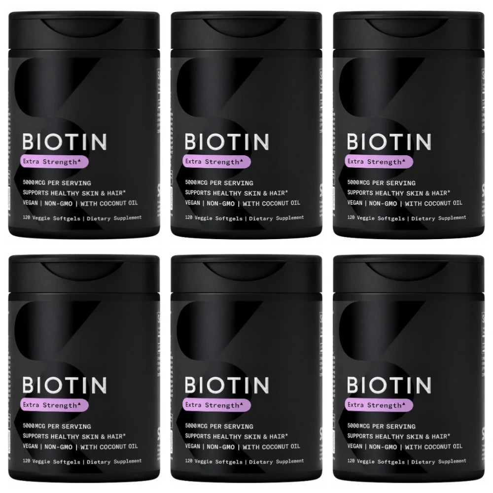 Biotin Softgels con Aceite de Coco