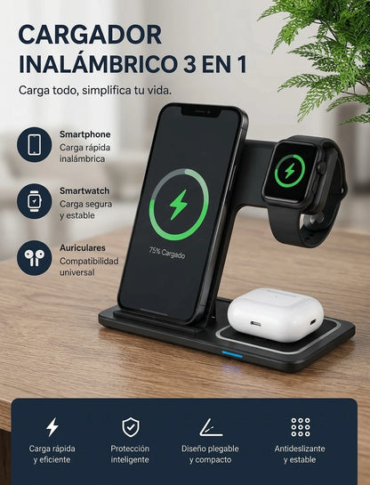 Cargador Inalambrico Magnetico Plegable