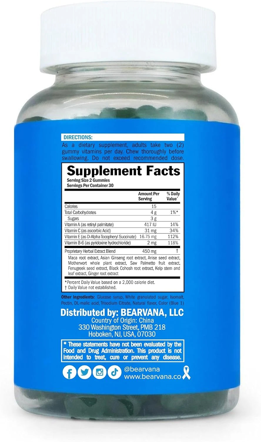 BEARVANA Peach Support Women Multivitamin Gummies