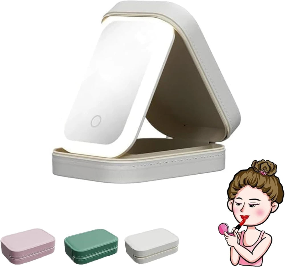 Akayoo Neceser de Maquillaje con Espejo LED
