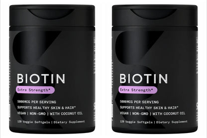 Biotin Softgels con Aceite de Coco