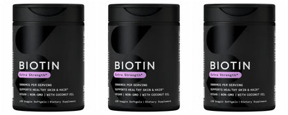 Biotin Softgels con Aceite de Coco