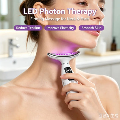 Masajeador Facial y Cuello LED 6 Colores