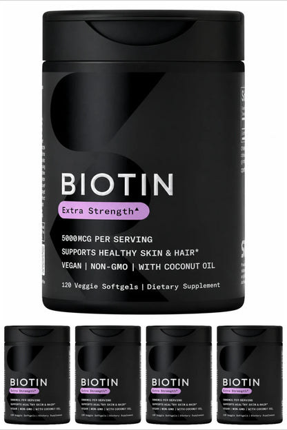 Biotin Softgels con Aceite de Coco
