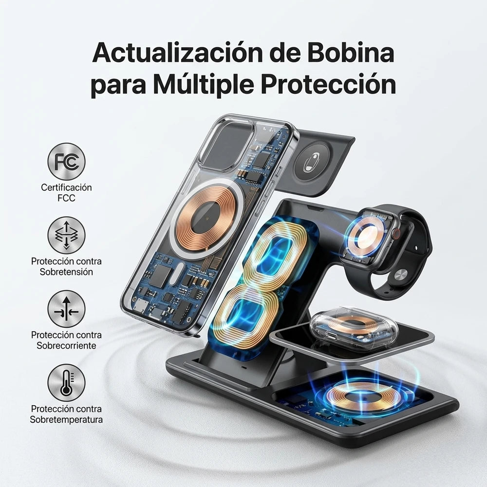Cargador Inalambrico Magnetico Plegable