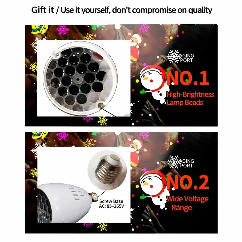 Luz Proyector Navidad Giratoria