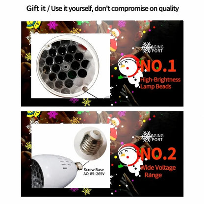 Luz Proyector Navidad Giratoria